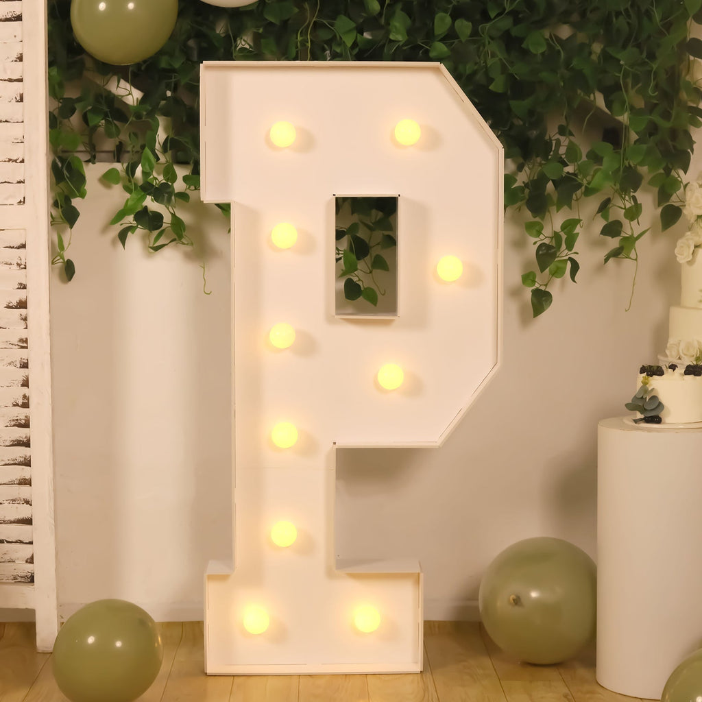 Giant LED Marquee Light up Letter P 4ft White
