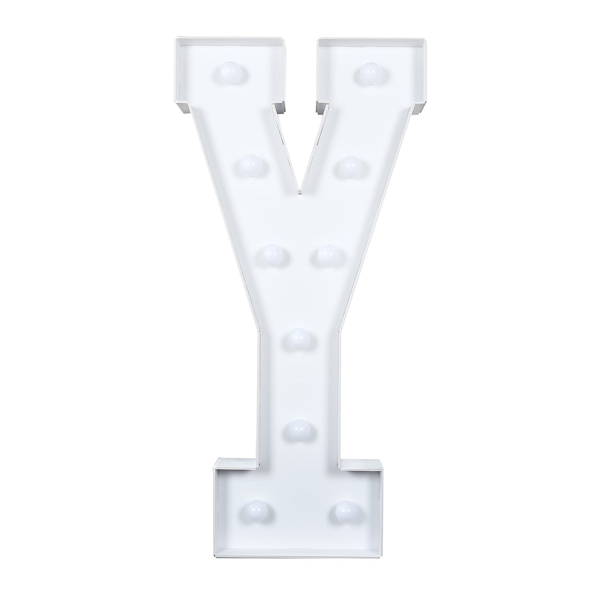 Giant 4ft Foam Board LED Marquee Light Letter Y White