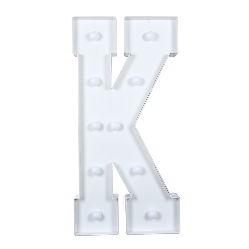 Giant LED Marquee Light Up Letter K 4ft White