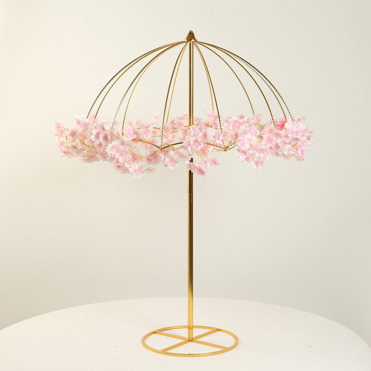 42in Umbrella Design Metal Wedding Centerpiece Stand Gold