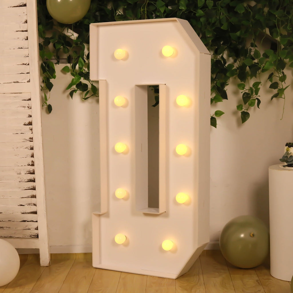 4ft Pre-Cut Foam Board Giant LED Marquee Light Letter D White