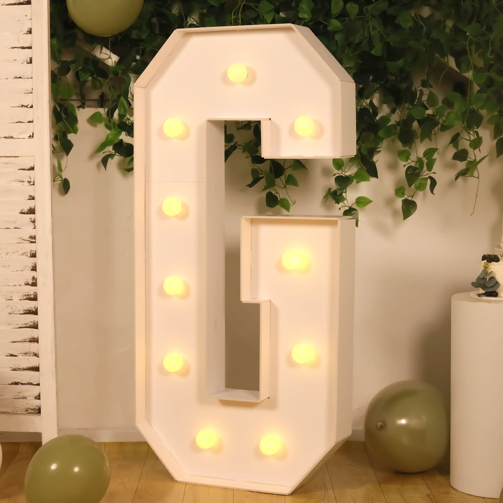 4ft Giant LED Marquee Light up Letter G White