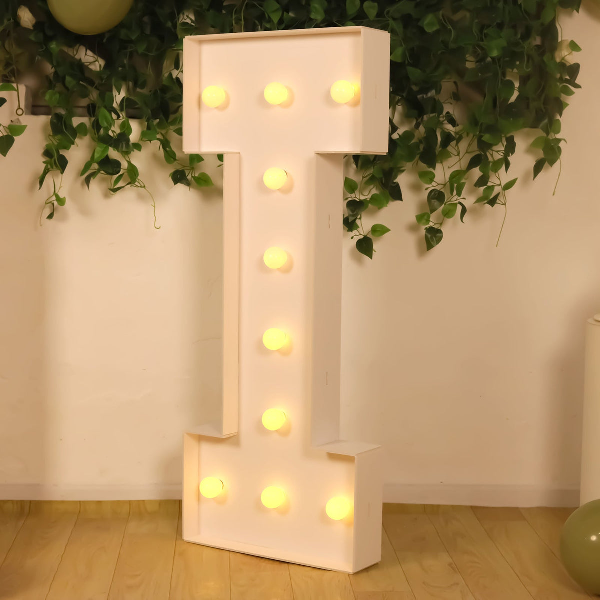 4ft Giant LED Marquee Light Up Letter I White