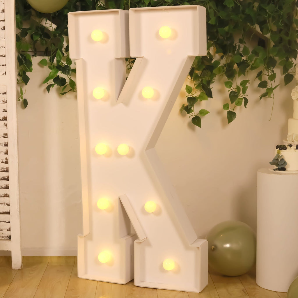 Giant LED Marquee Light Up Letter K 4ft White