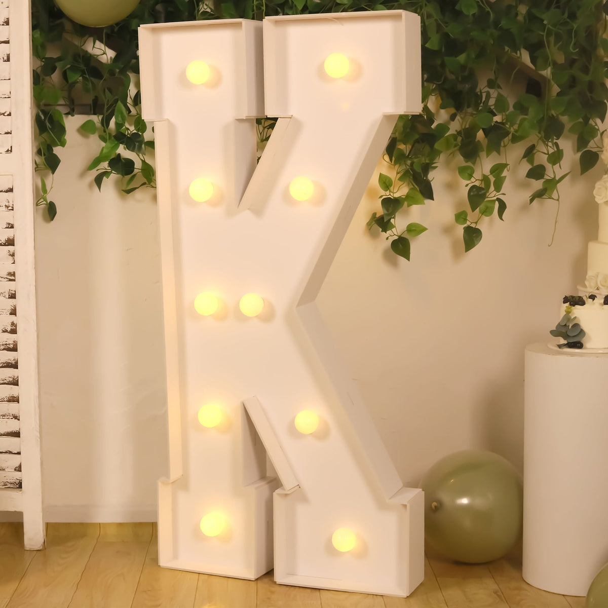 Giant LED Marquee Light Up Letter K 4ft White