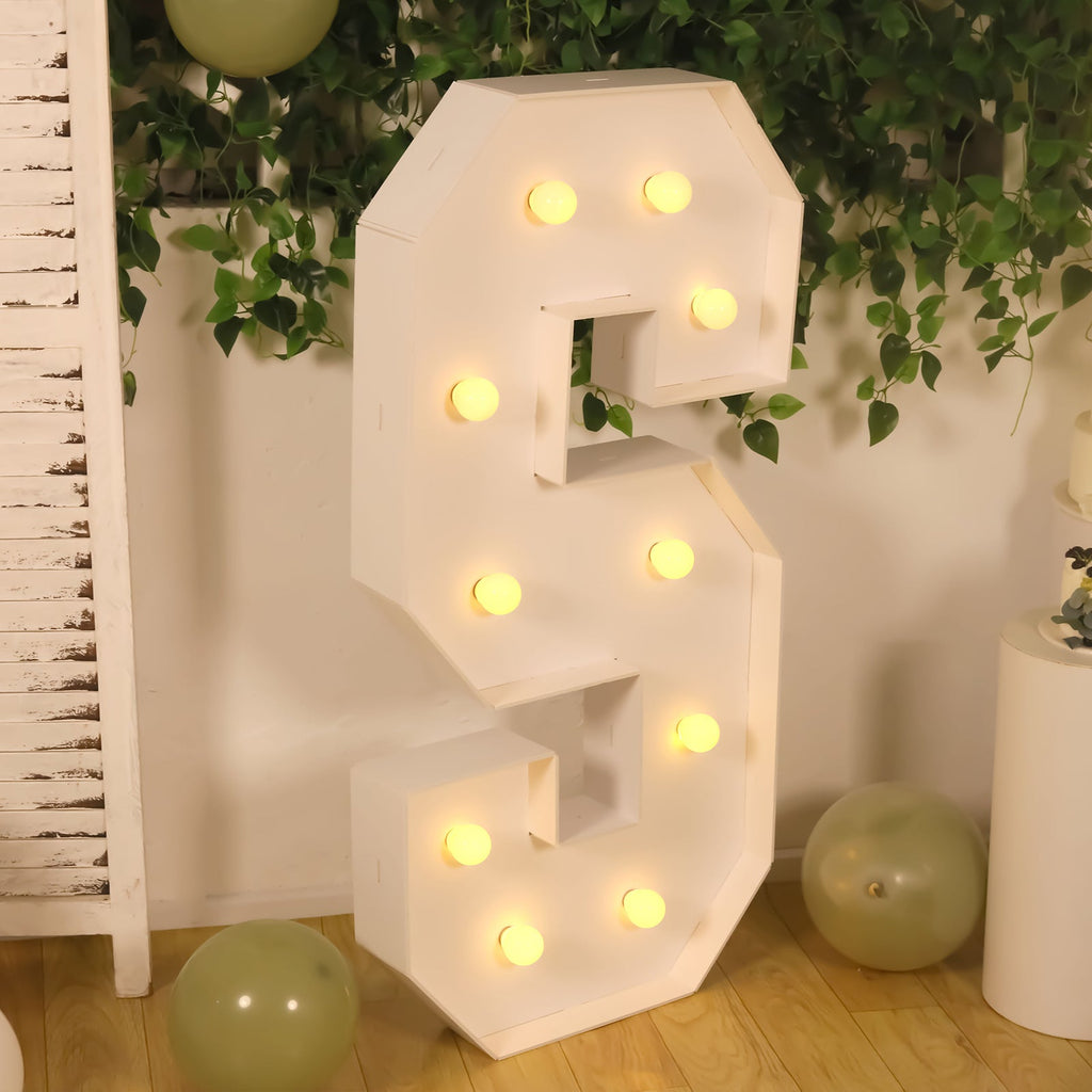 Giant LED Marquee Light Up Letter S 4ft White