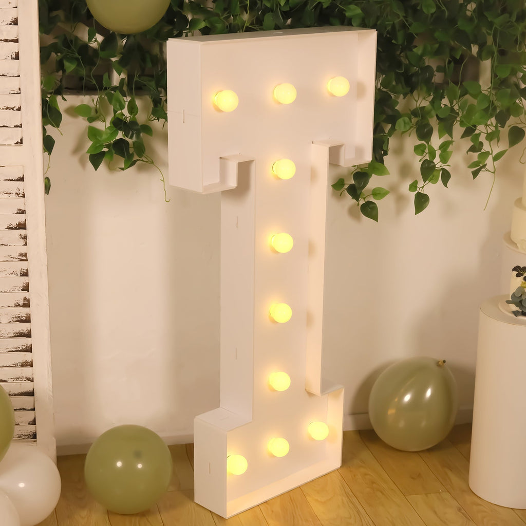 LED Marquee Light Up Letter T 4ft White