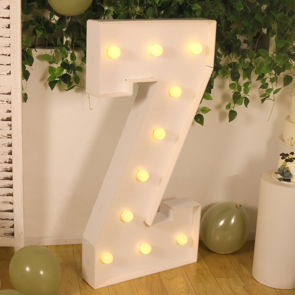 4ft Giant LED Marquee Light Up Letter Z White
