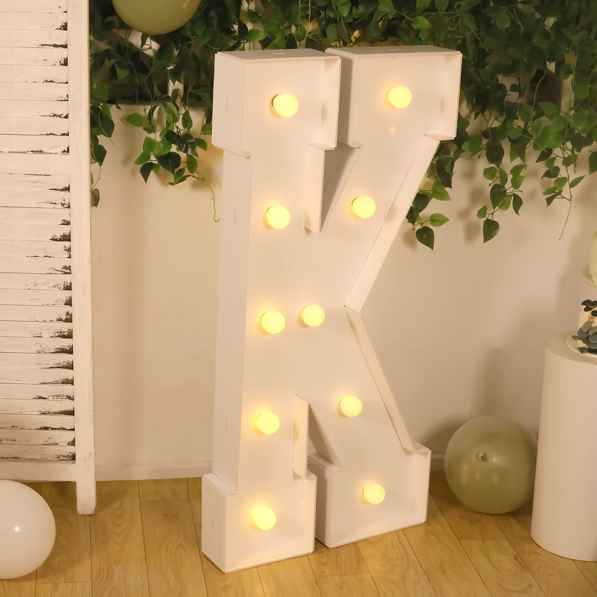 Giant LED Marquee Light Up Letter K 4ft White