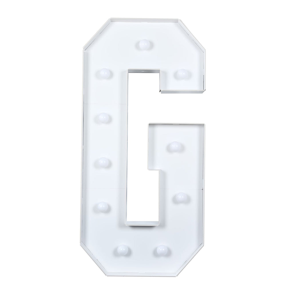 4ft Giant LED Marquee Light up Letter G White