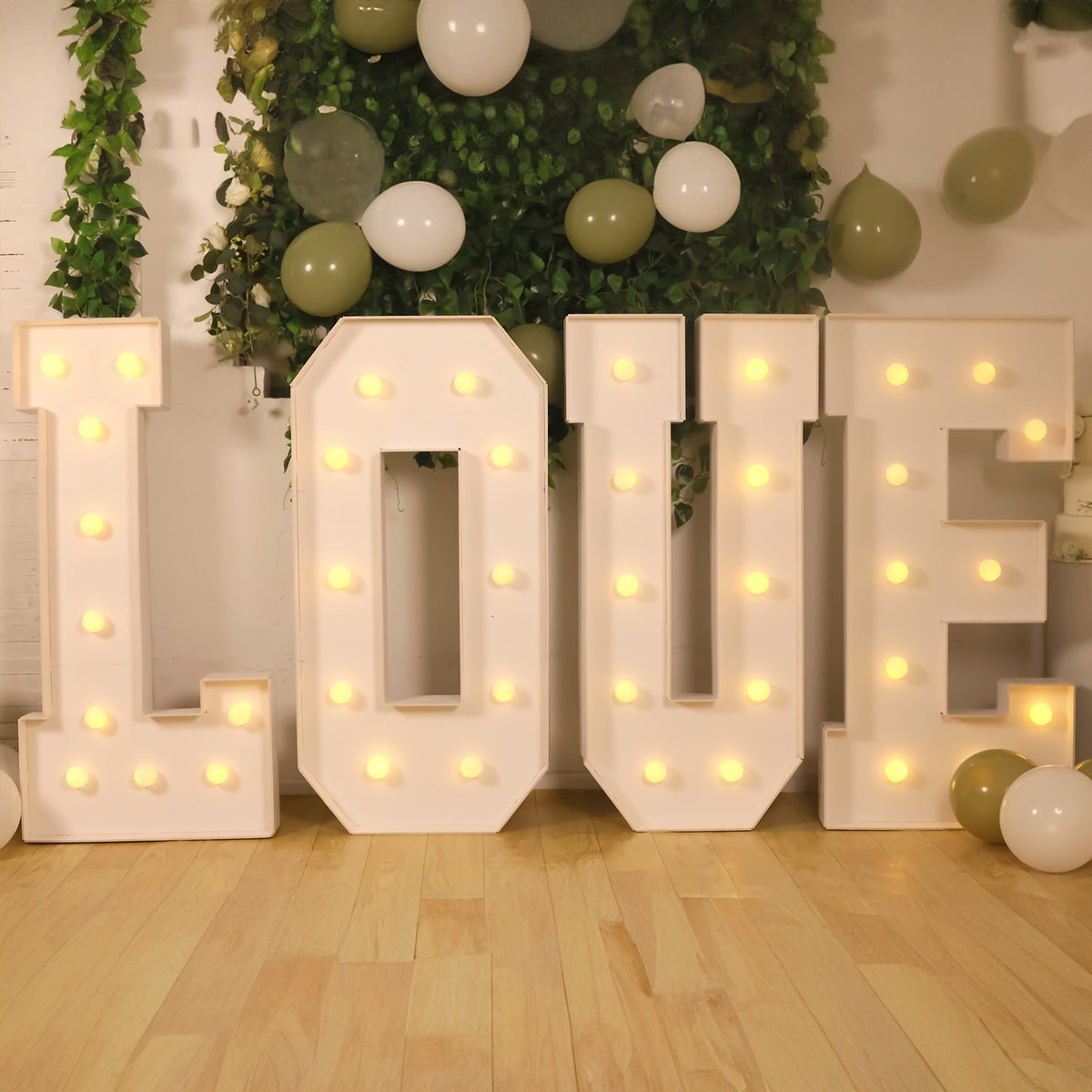 4ft Pre-Cut Foam Board Giant LED Marquee Light Letter L White
