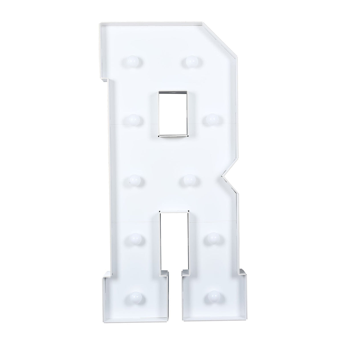 4ft Giant LED Marquee Light Up Letter R White Foam Board