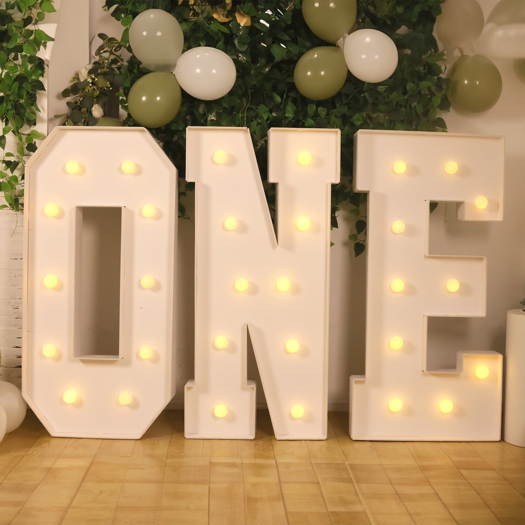 4ft Giant LED Marquee Light up Letter N Foam Board White
