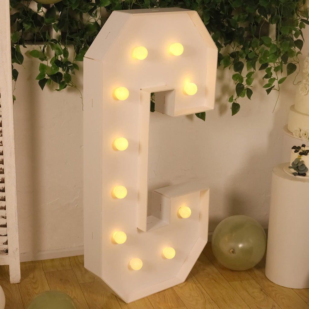 4ft Giant LED Marquee Light Up Letter C White