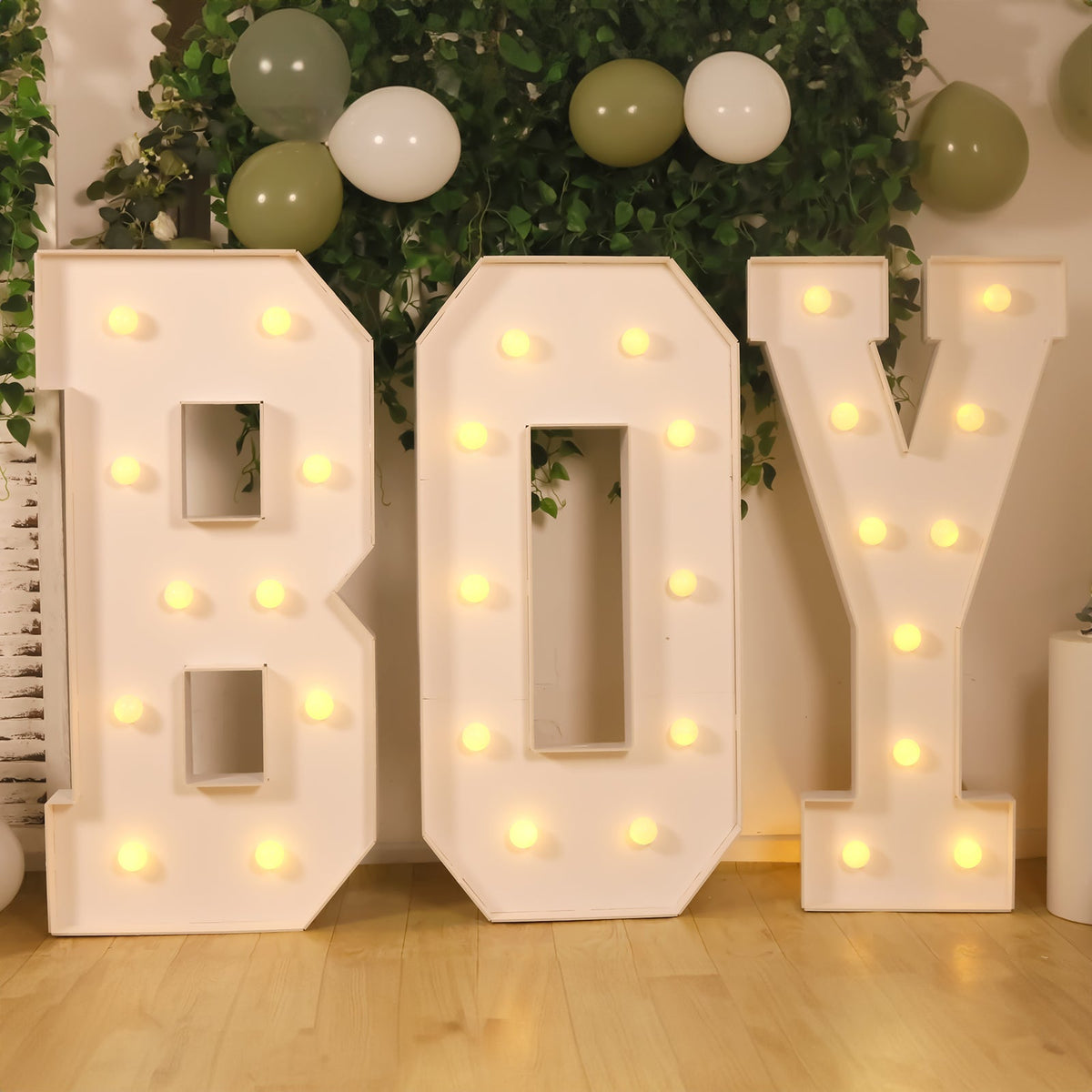 4ft Giant LED Marquee Light Up Letter O White