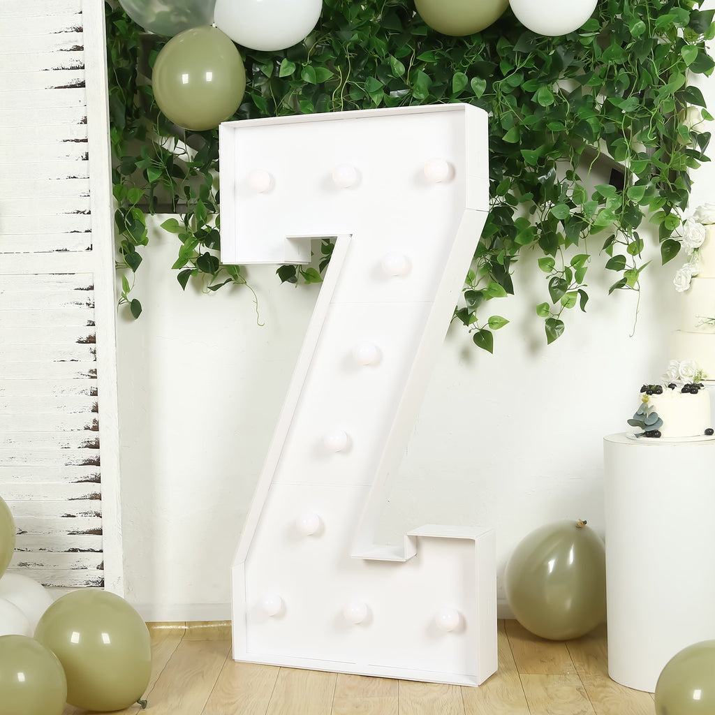 4ft Giant LED Marquee Light Up Letter Z White