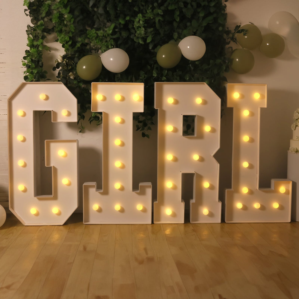 4ft Giant LED Marquee Light up Letter G White