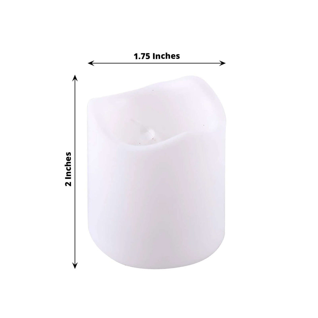 12-Pack 2x1.75in Classic LED Votive Candles White
