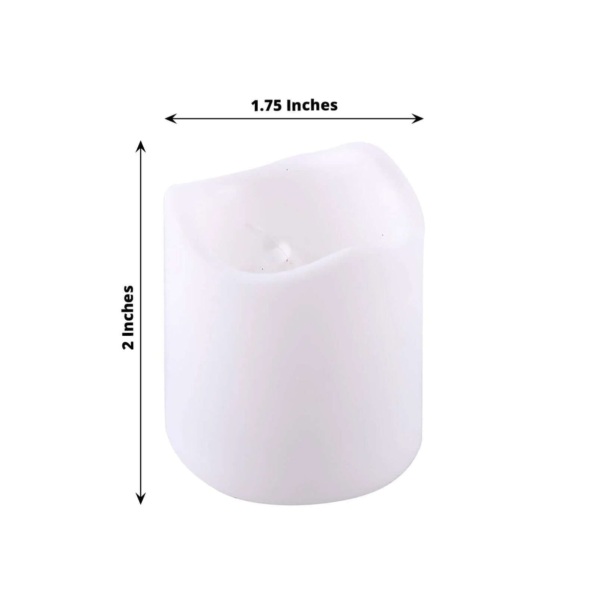 12-Pack 2x1.75in Classic LED Votive Candles White
