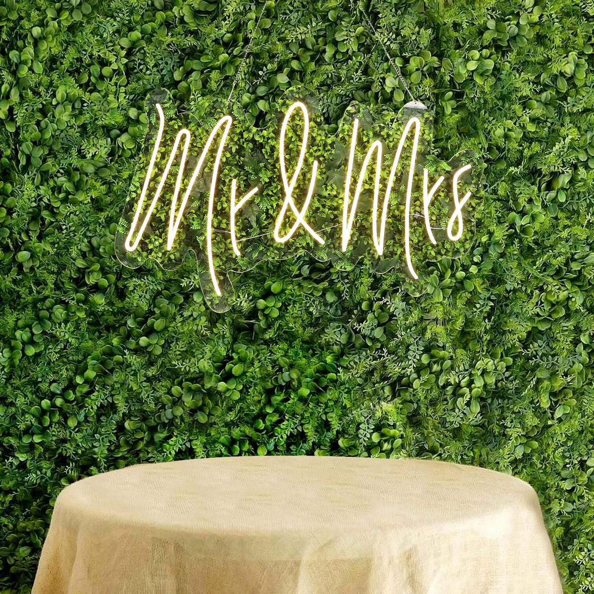 33" Mr and Mrs Neon Light Sign Warm White