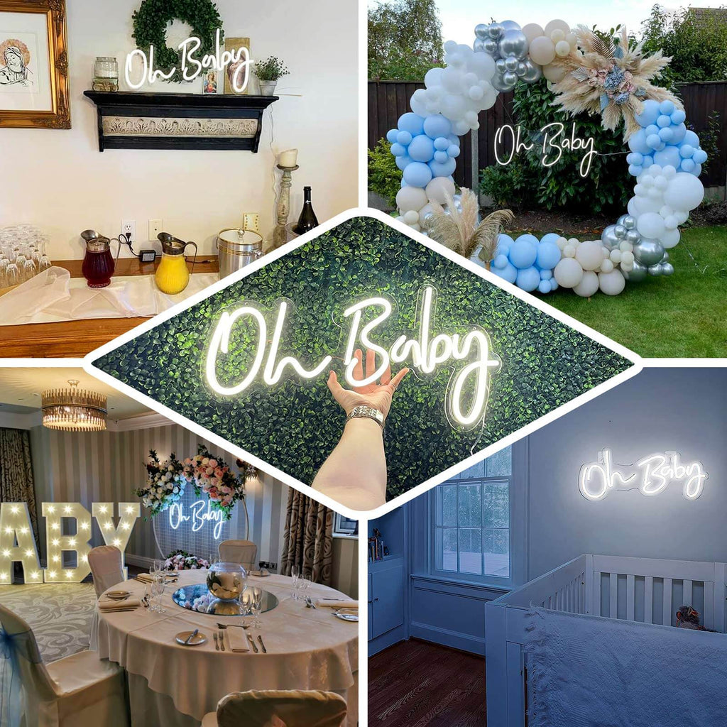 26" Oh Baby Neon Light Sign Warm White