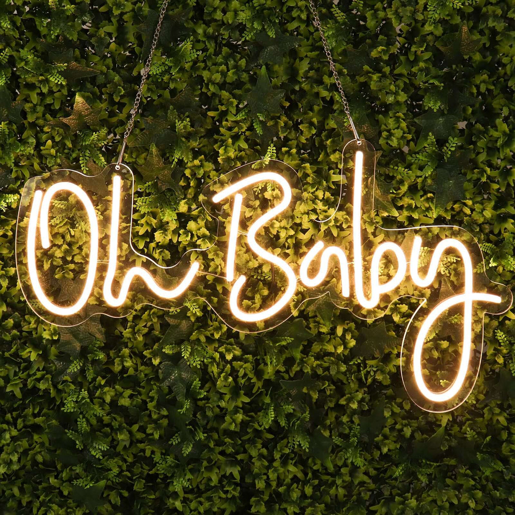 26" Oh Baby Neon Light Sign Warm White