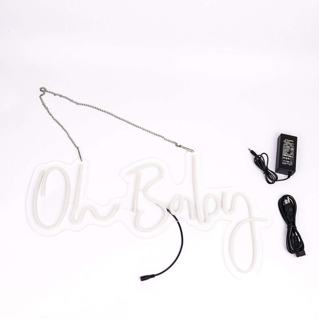 26" Oh Baby Neon Light Sign Warm White
