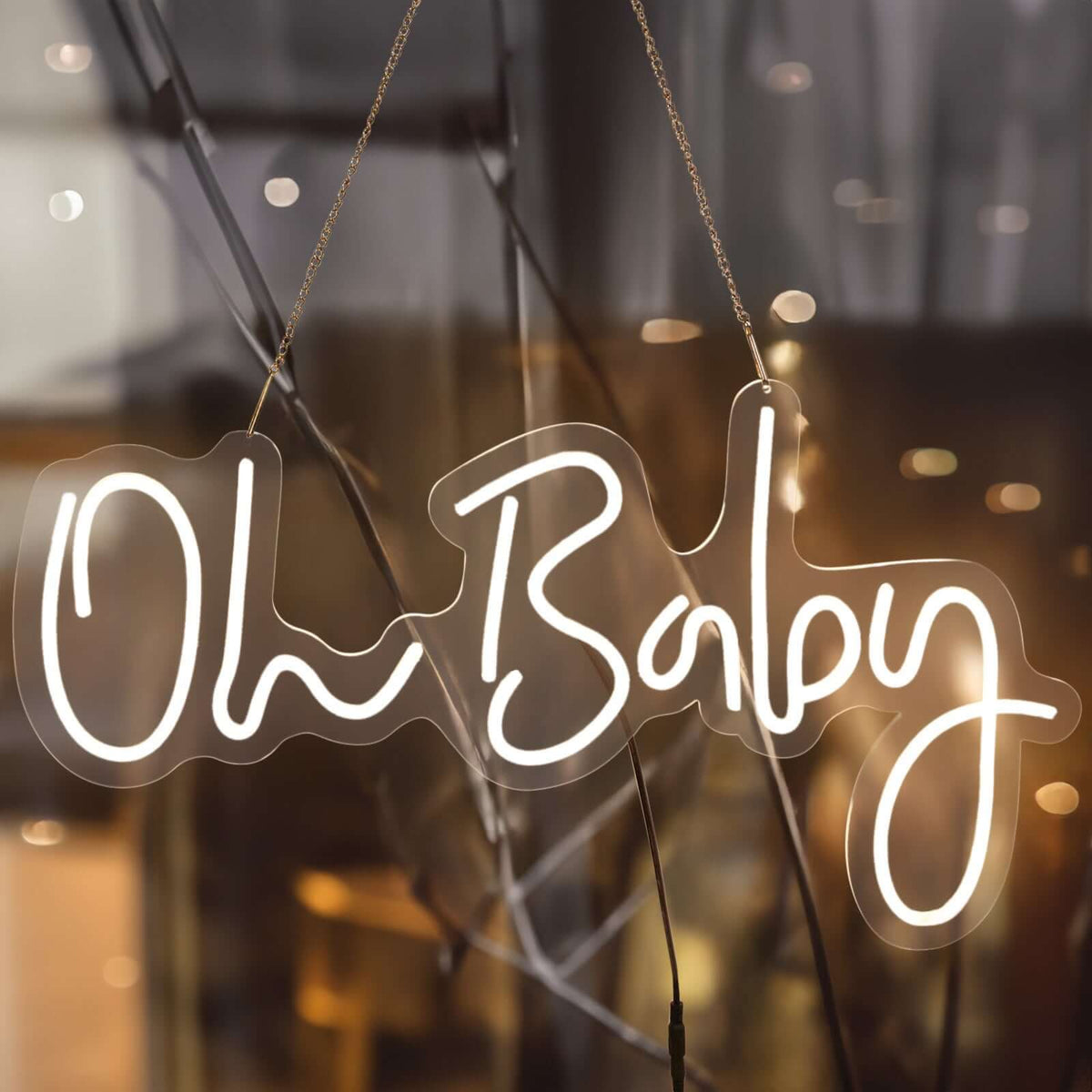 26" Oh Baby Neon Light Sign Warm White