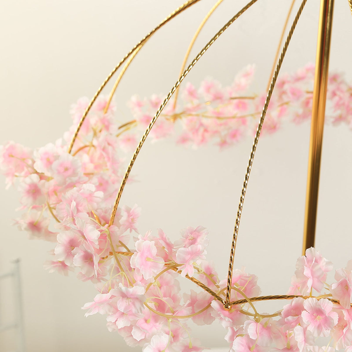 42in Umbrella Design Metal Wedding Centerpiece Stand Gold