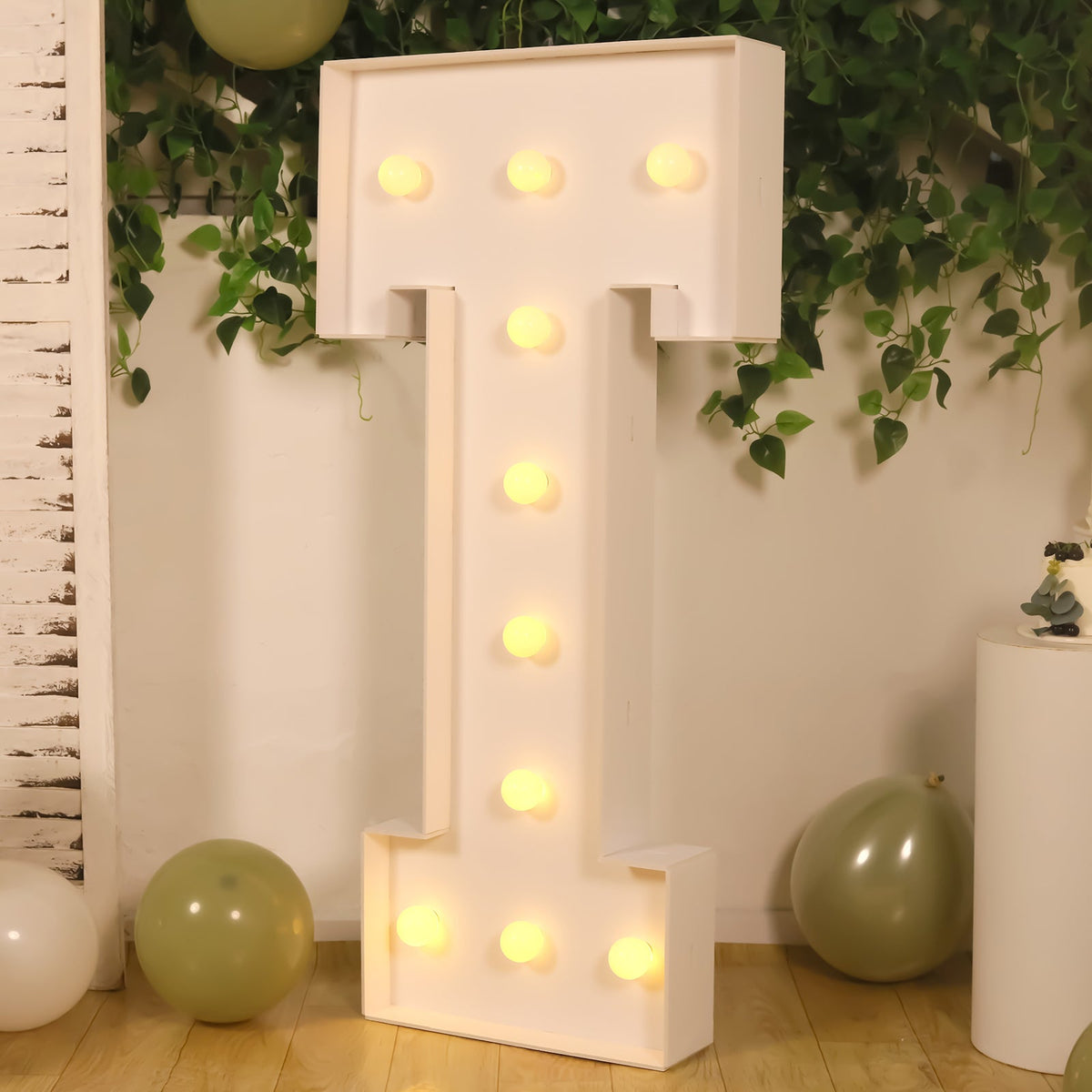 LED Marquee Light Up Letter T 4ft White