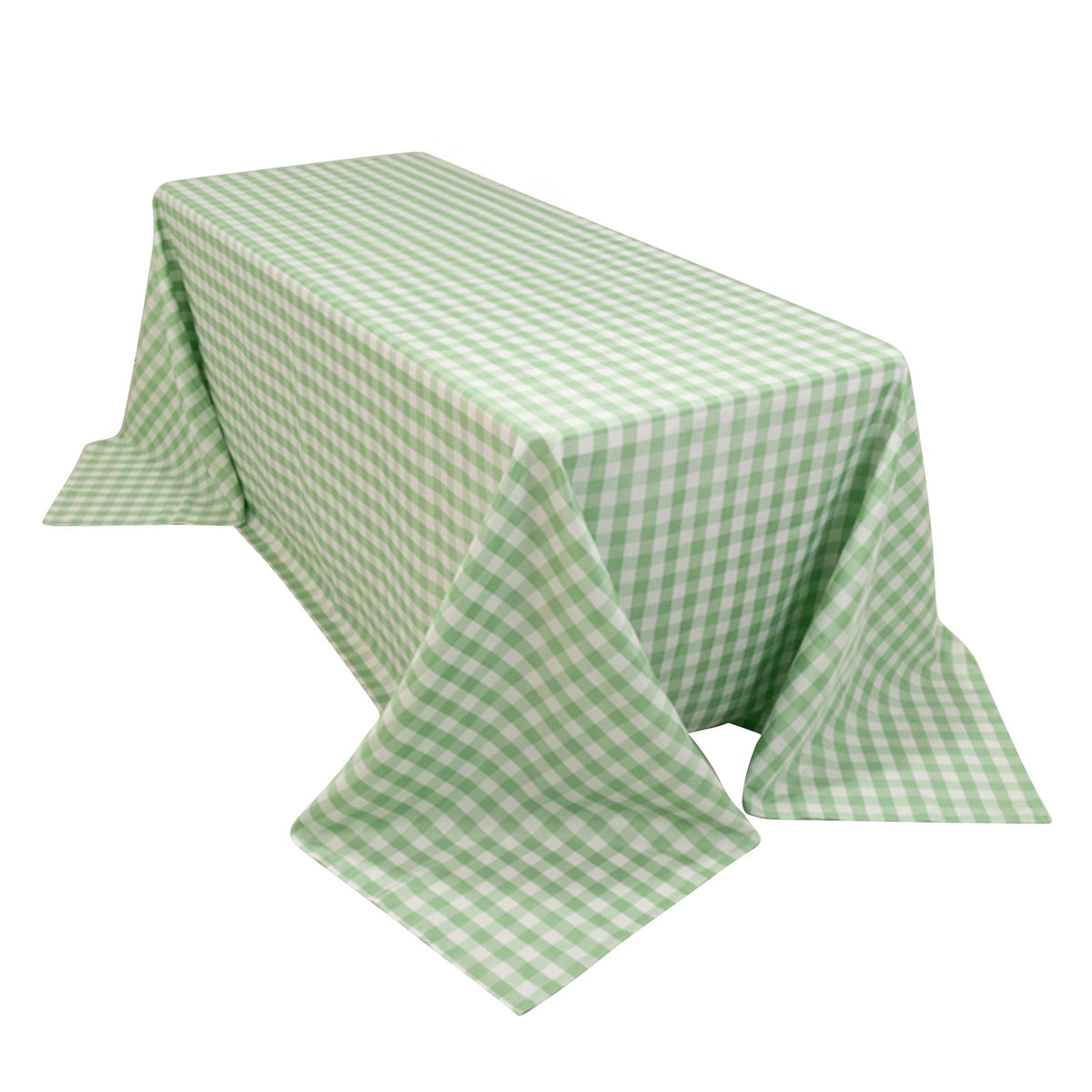 Polyester 90x132 Inch Rectangle Tablecloth White Sage Green