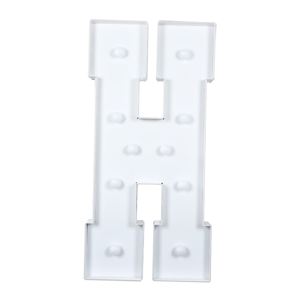 Giant LED Marquee Light Up Letter H 4ft White