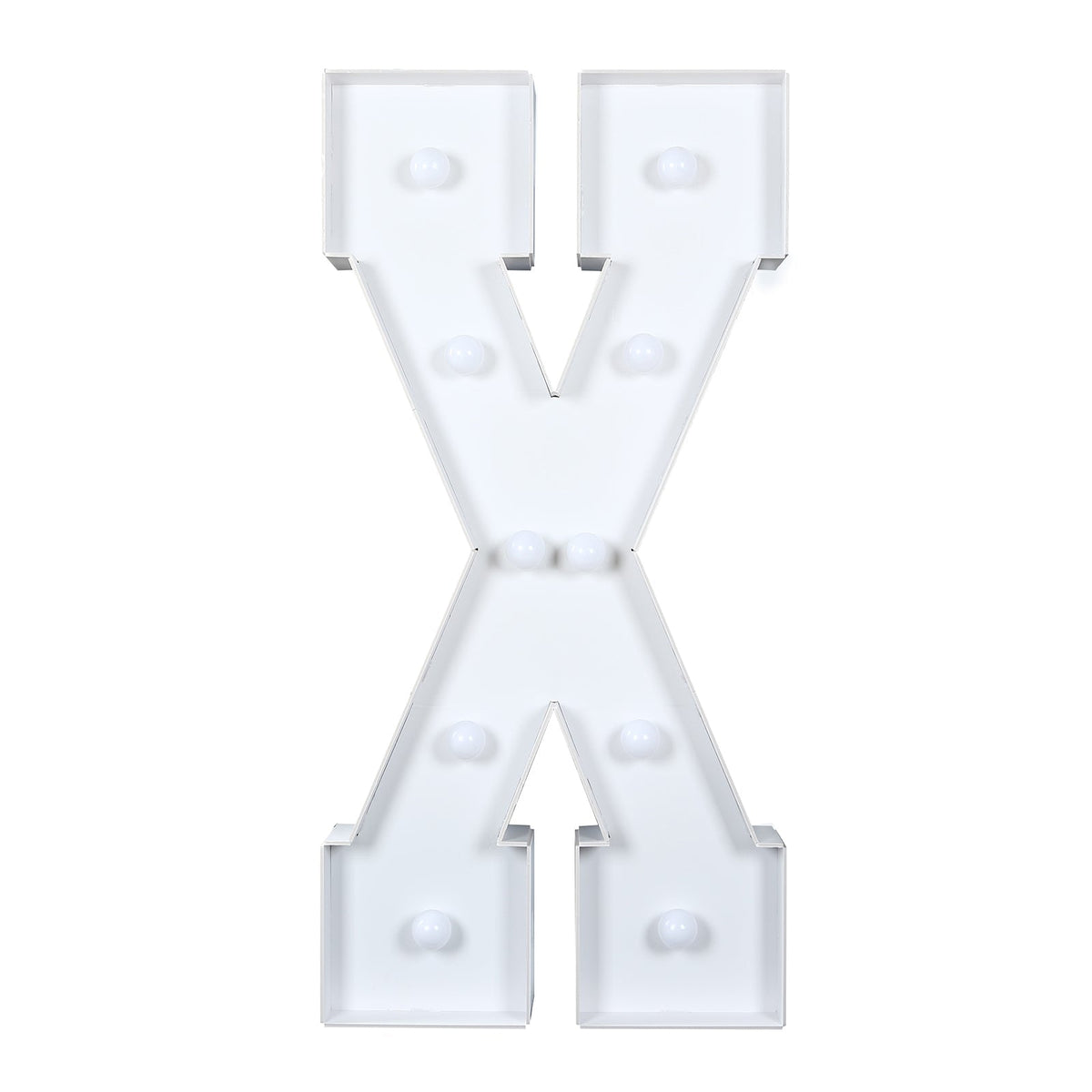 4ft Giant LED Marquee Light up Letter X Foam Board White