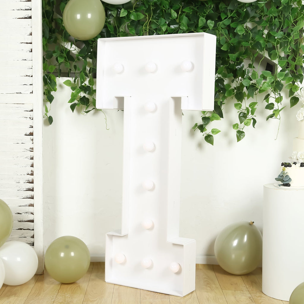 LED Marquee Light Up Letter T 4ft White