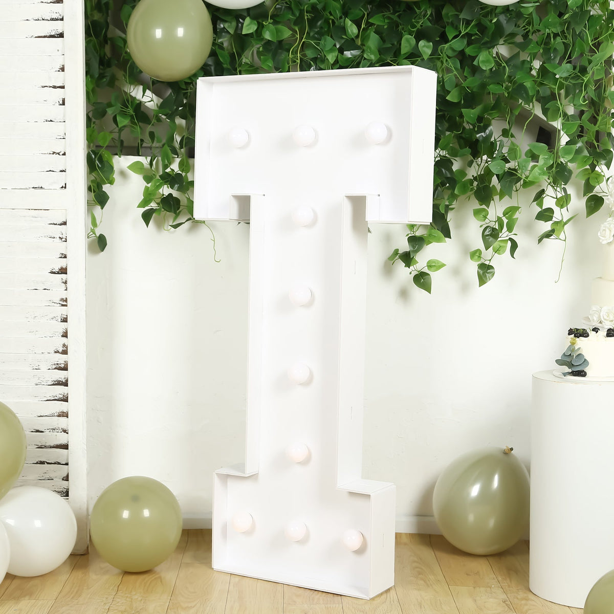 LED Marquee Light Up Letter T 4ft White