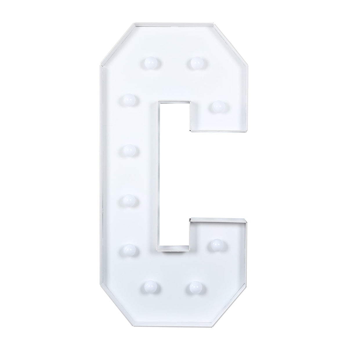 4ft Giant LED Marquee Light Up Letter C White