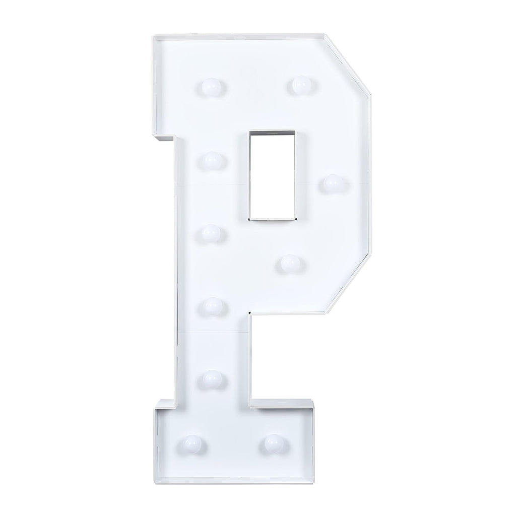 Giant LED Marquee Light up Letter P 4ft White