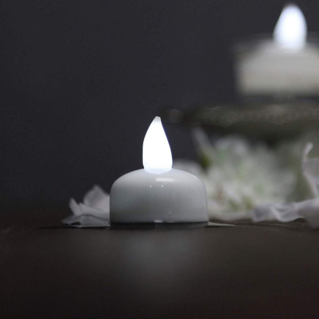12-Pack Waterproof Floating Flameless LED Tealight Candles Cool White