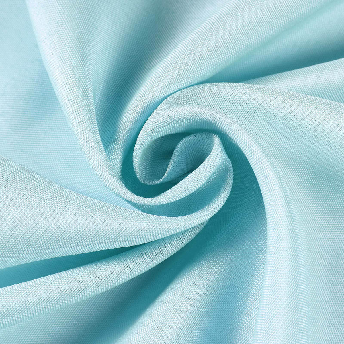 90x132 Inch Oblong Polyester Tablecloth Light Blue