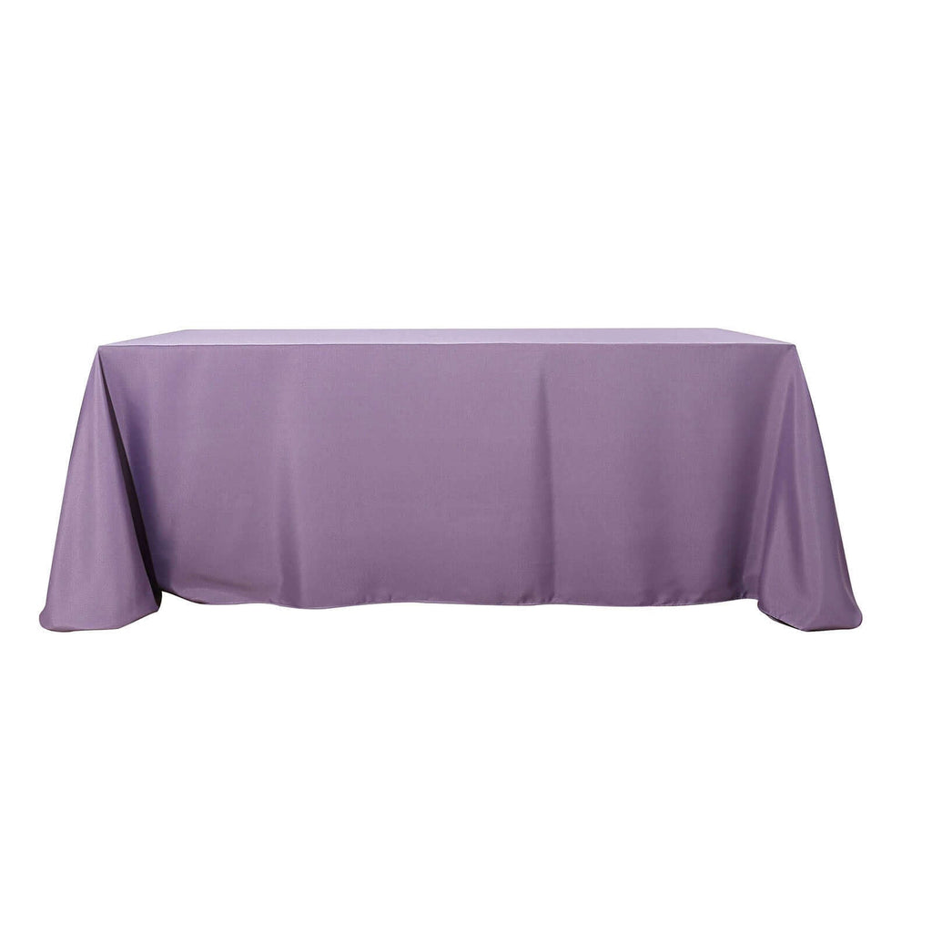 90x132in Rectangular Oblong Polyester Tablecloth Violet Amethyst