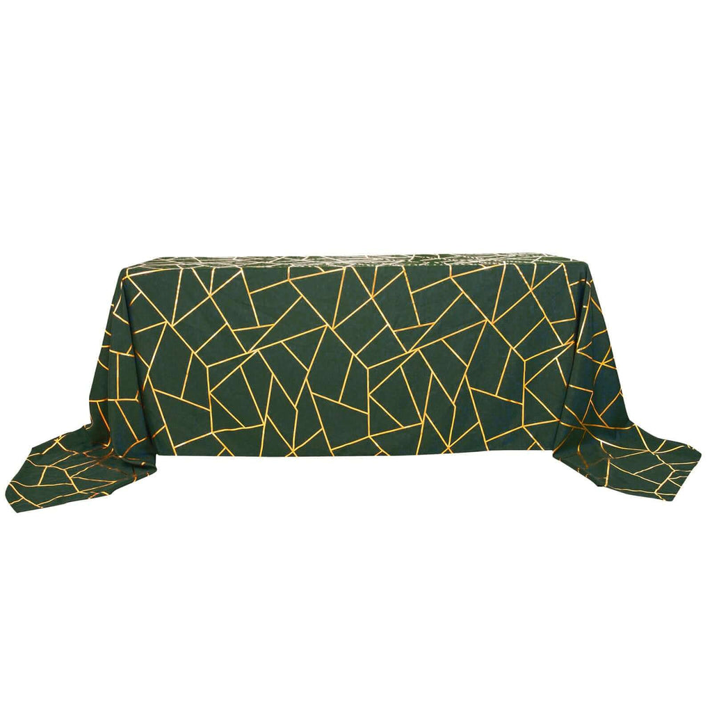 90x132in Rectangular Oblong Polyester Tablecloth Hunter Emerald Green