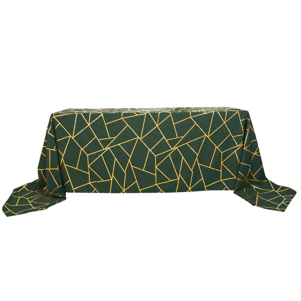 90x132in Rectangular Oblong Polyester Tablecloth Hunter Emerald Green