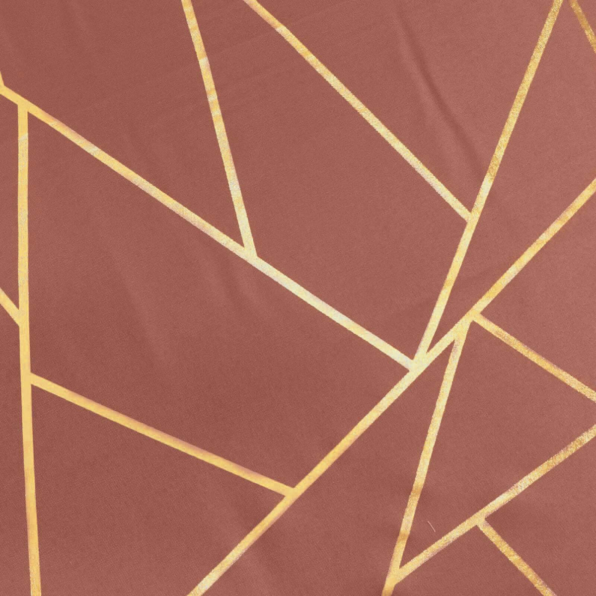 90x132in Rectangular Oblong Polyester Tablecloth Terracotta Gold
