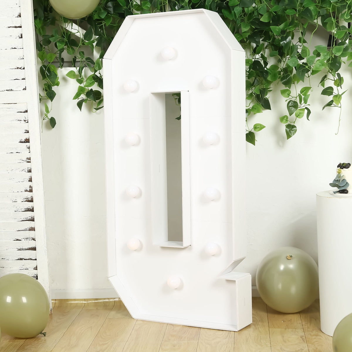 4ft Giant LED Marquee Light Up Letter Q White Foam Board