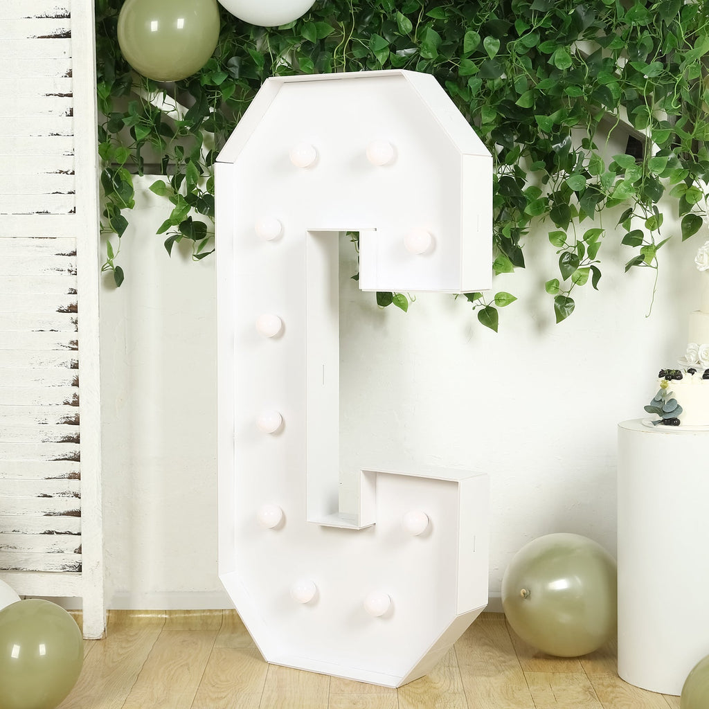 4ft Giant LED Marquee Light Up Letter C White