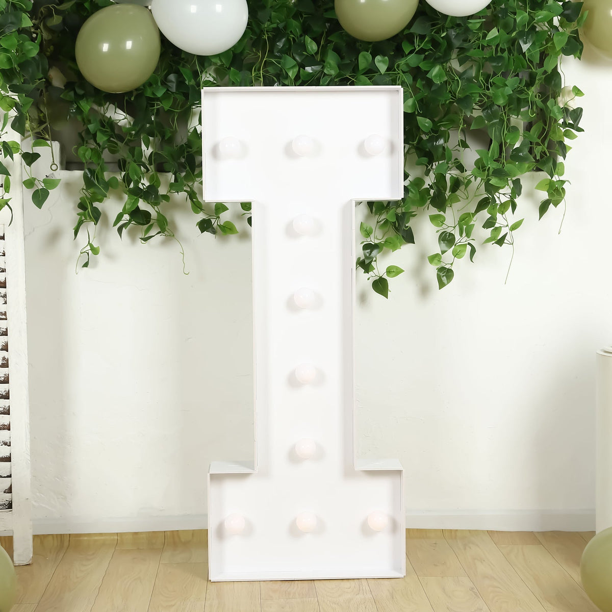 4ft Giant LED Marquee Light Up Letter I White