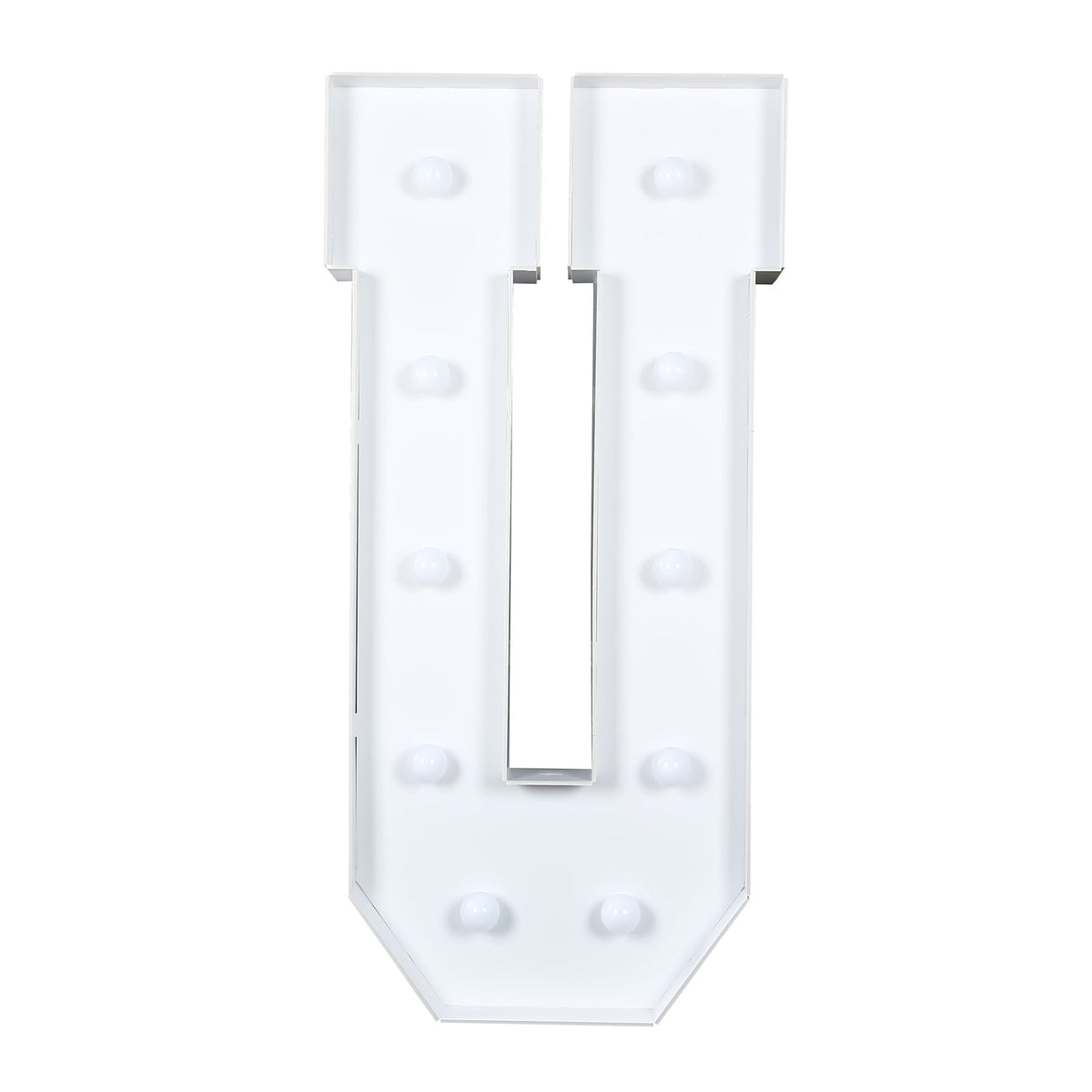 Giant 4ft LED Marquee Light Up Letter U White