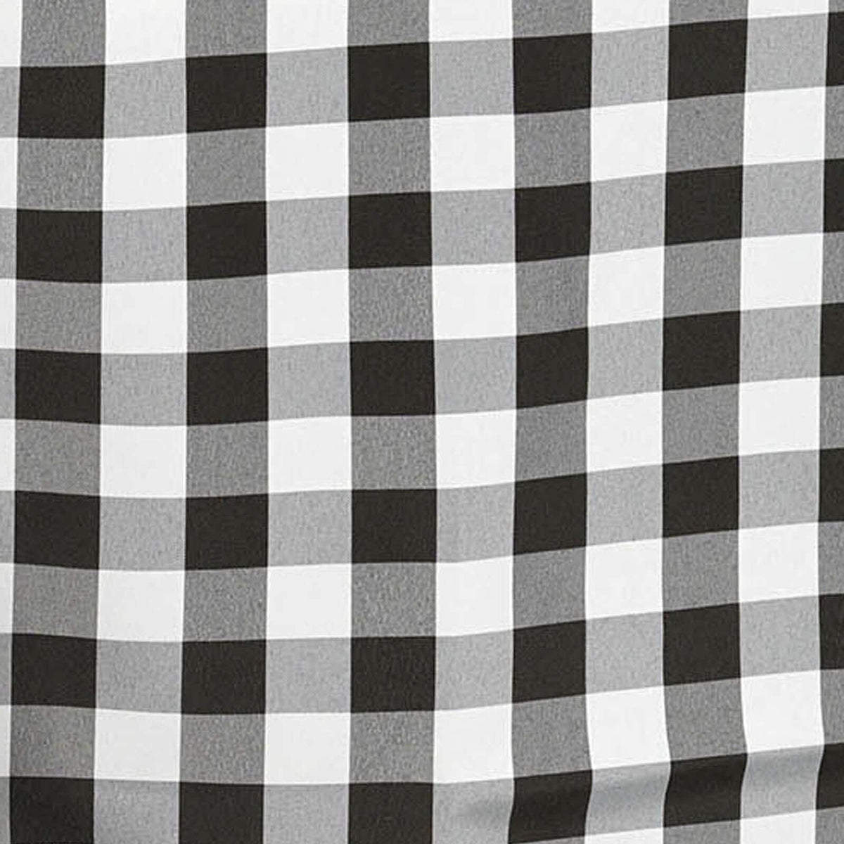 90x132in Rectangular Oblong Polyester Tablecloth White/Black