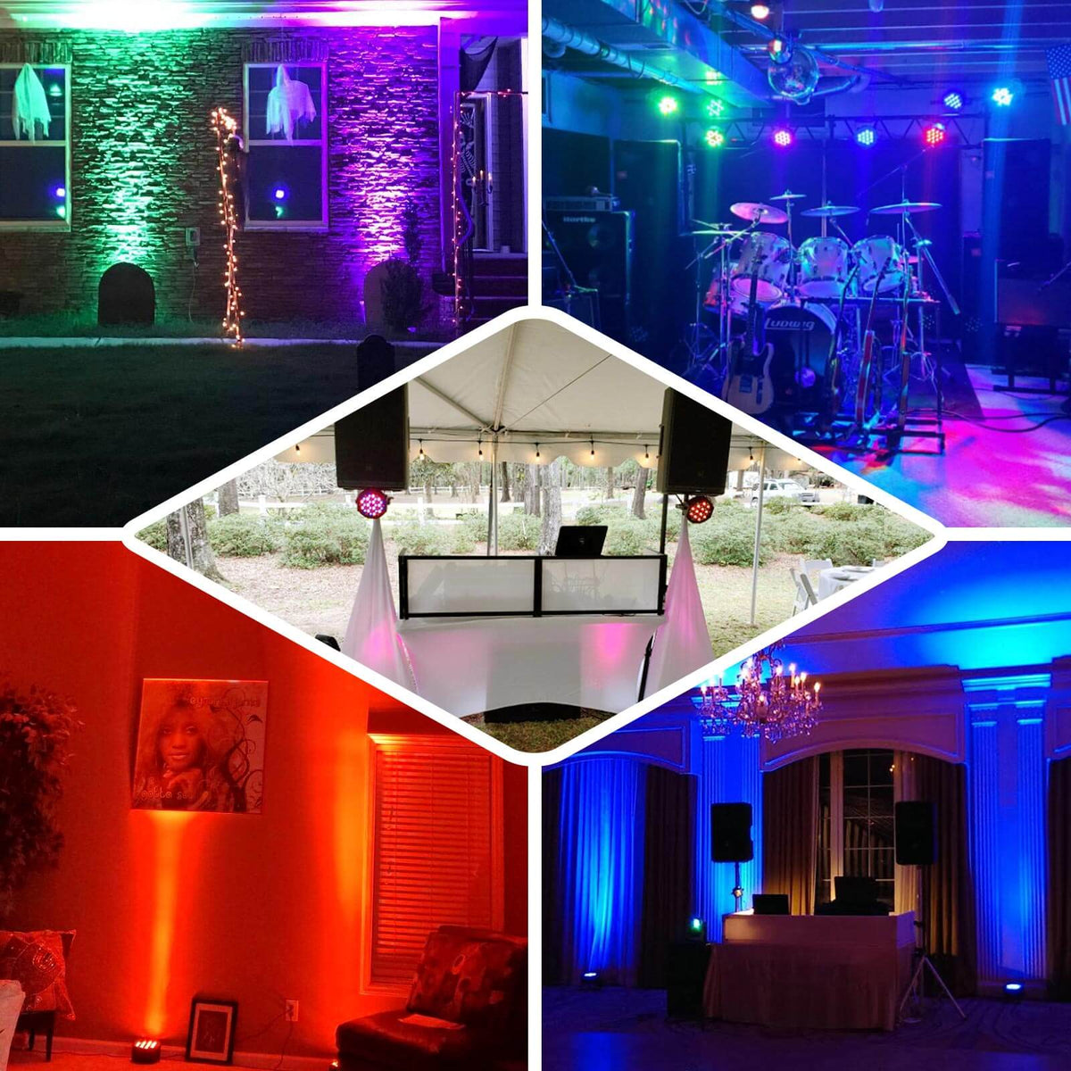 36 LED DJ Stage Uplight 220V RGB Sound Activated Par Light
