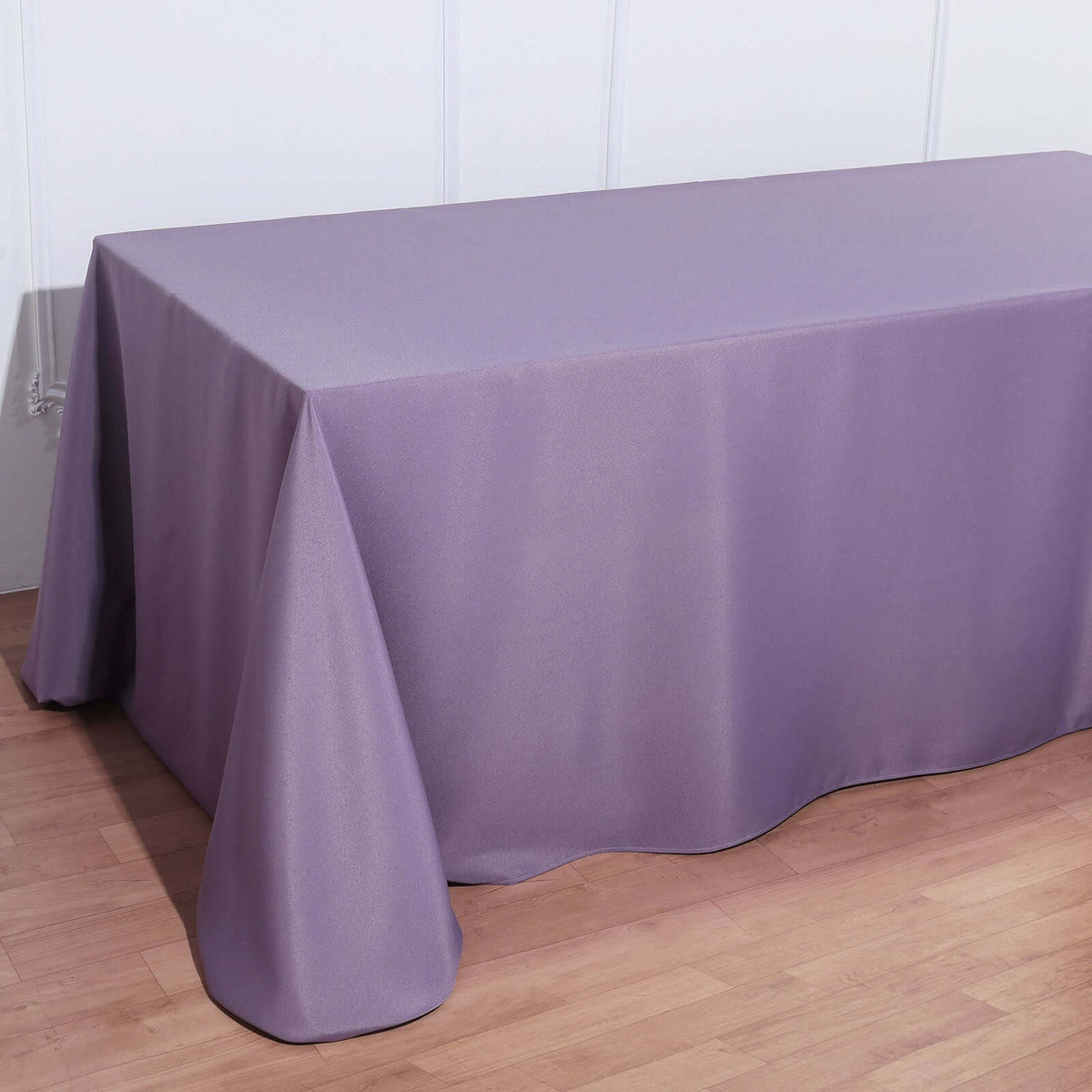 90x132in Rectangular Oblong Polyester Tablecloth Violet Amethyst